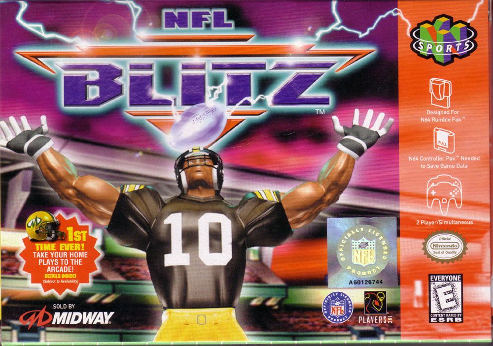 NFL Blitz box art for Nintendo 64